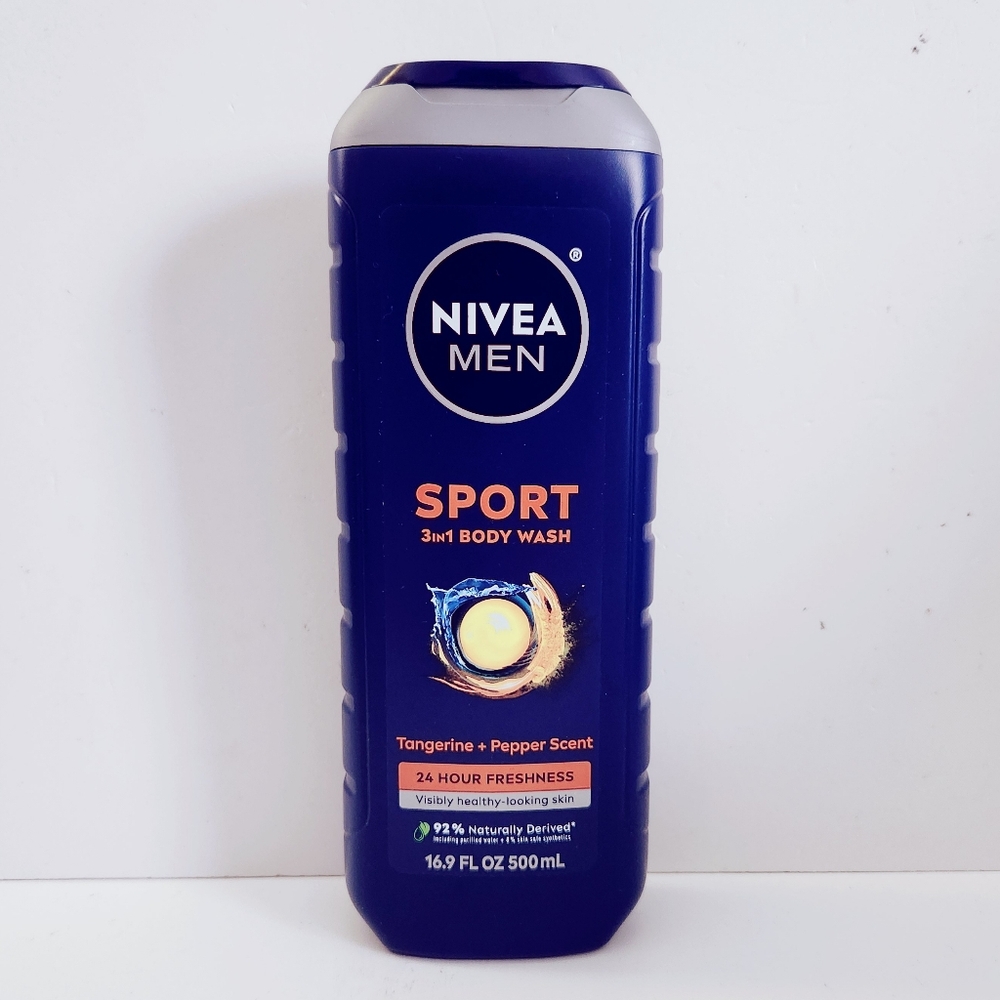 ⭐4/$15 Nivea Men Sport 3-in-1 Body Wash with Tangerine & Pepper